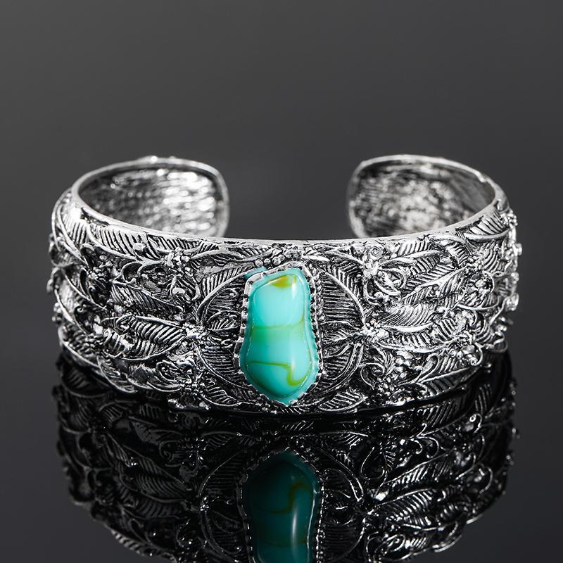 Винтажный резной этнический браслет-манжета в виде листьев, панк-богемный браслет с открывающимися листьями, браслет для женщин, свадебные украшения
Винтажный резной этнический браслет-манжета в виде листьев, панк-богемный браслет с открывающимися листьями, браслет для женщин, свадебные украшения