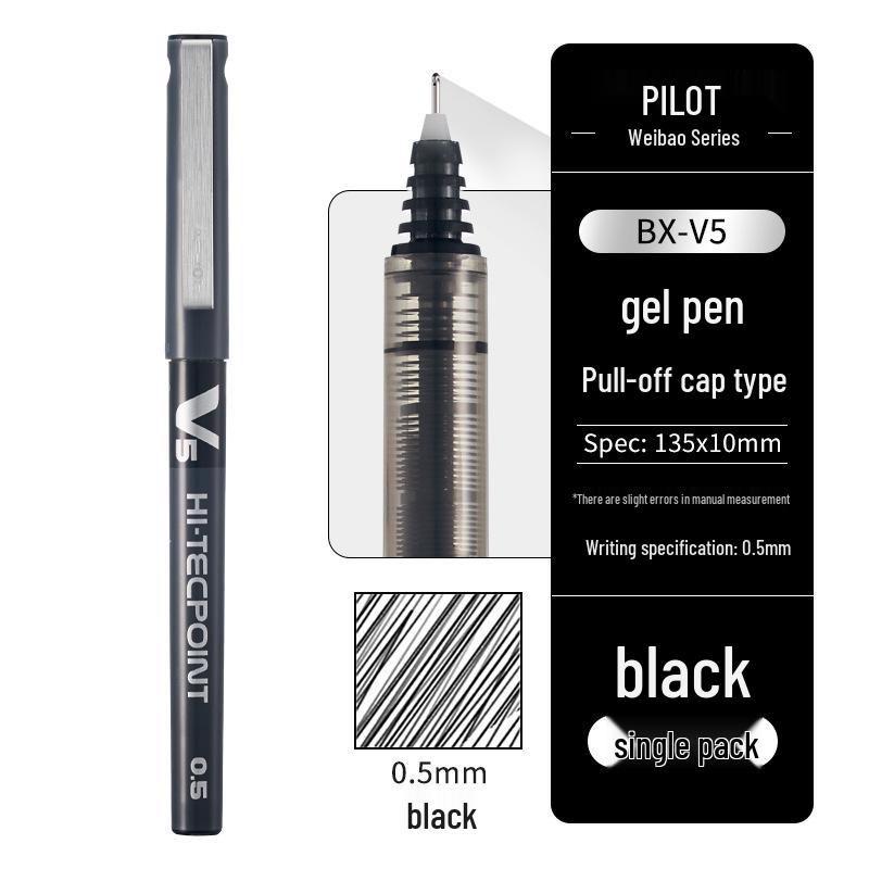 Гелева ручка PILOT V5 - BX-V5 Голковий стрижень, Кольорова ручка для підписів для студентів 0.5mm чорний
Гелева ручка PILOT V5 - BX-V5 Голковий стрижень, Кольорова ручка для підписів для студентів 0.5mm чорний