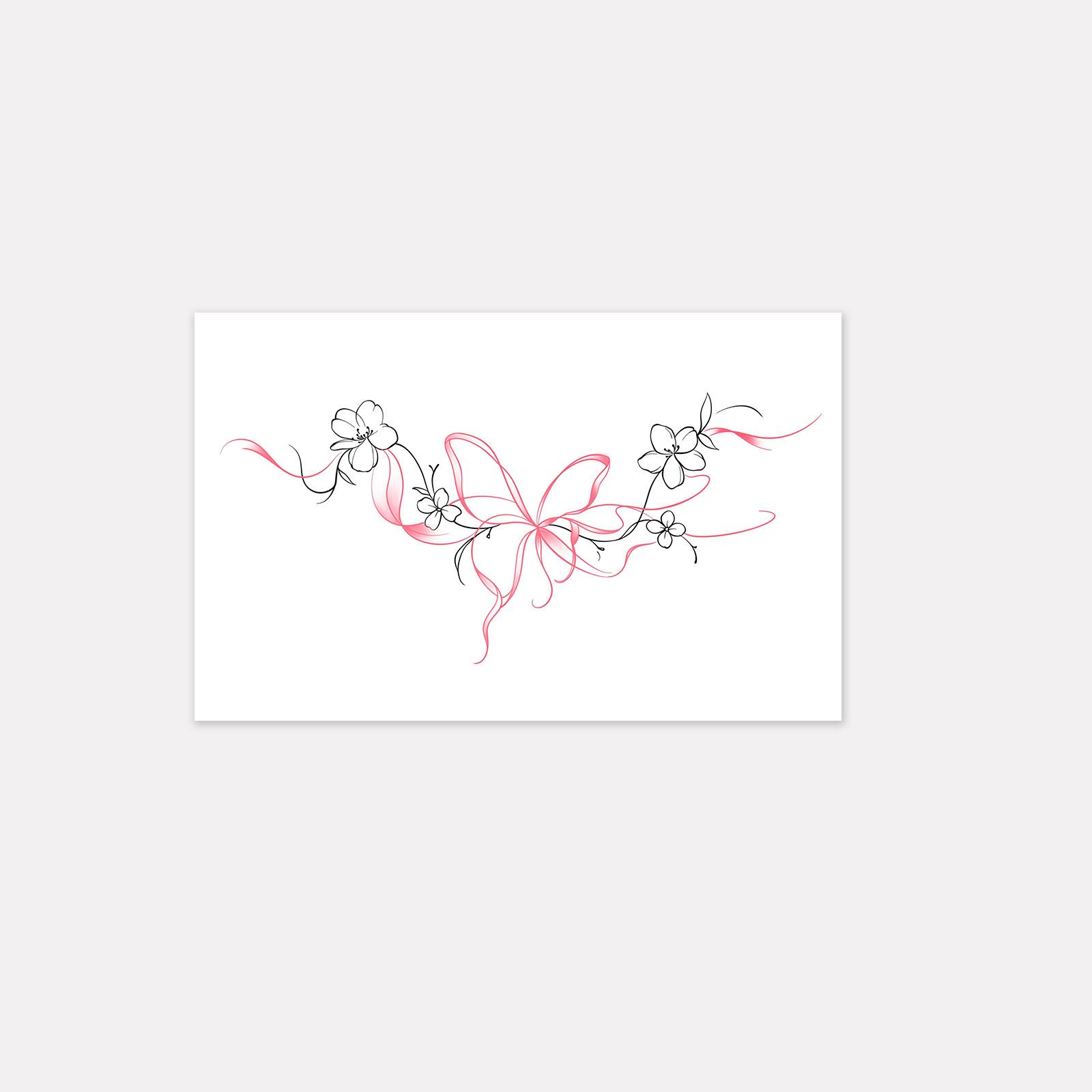 Red Ribbon Flower Waist Tattoo Sticker, Waterproof And Long-Lasting, Women S High-End Back Waist Simulation Tattoo 12*19
Red Ribbon Flower Waist Tattoo Sticker, Waterproof And Long-Lasting, Women S High-End Back Waist Simulation Tattoo 12*19