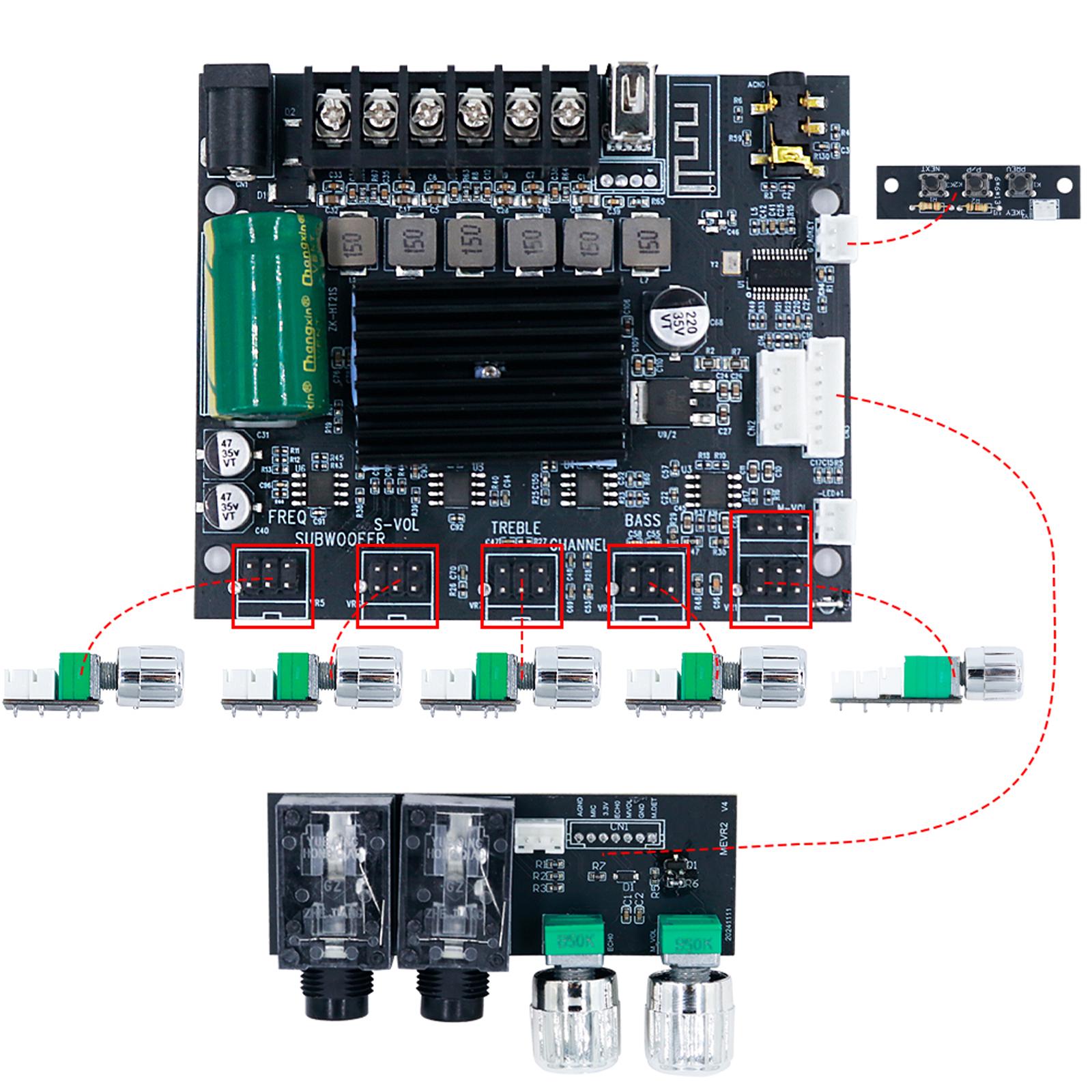 50W+50W+100W BT Amplifier Board with Subwoofer 2.1 Channel Digital Power Amplifier Board Volume Control for DIY Wireless Speaker CHINA
50W+50W+100W BT Amplifier Board with Subwoofer 2.1 Channel Digital Power Amplifier Board Volume Control for DIY Wireless Speaker CHINA