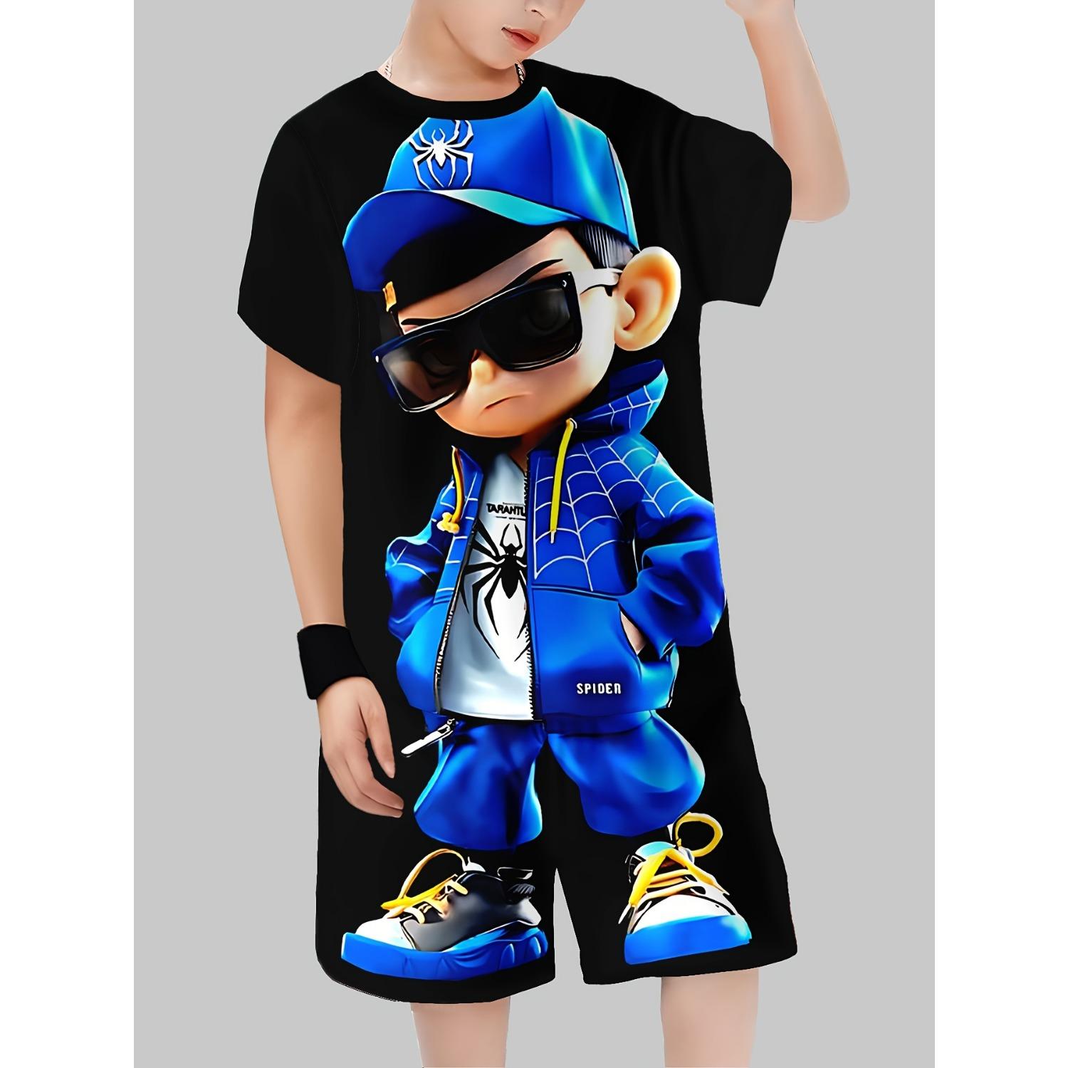 Children s 3D printing with patterns, suitable for spring/summer festivals, a fashionable and versatile casual style for children 5-6 Years
Children s 3D printing with patterns, suitable for spring/summer festivals, a fashionable and versatile casual style for children 5-6 Years
