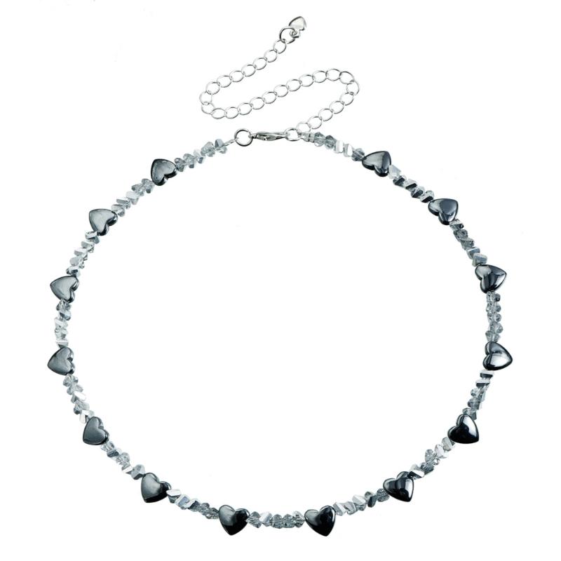 Modern Black Obsidians Heart Pendant Necklace with Clear Crystal Details Strong Alloy Chain Adjustable Neckchain 1
Modern Black Obsidians Heart Pendant Necklace with Clear Crystal Details Strong Alloy Chain Adjustable Neckchain 1