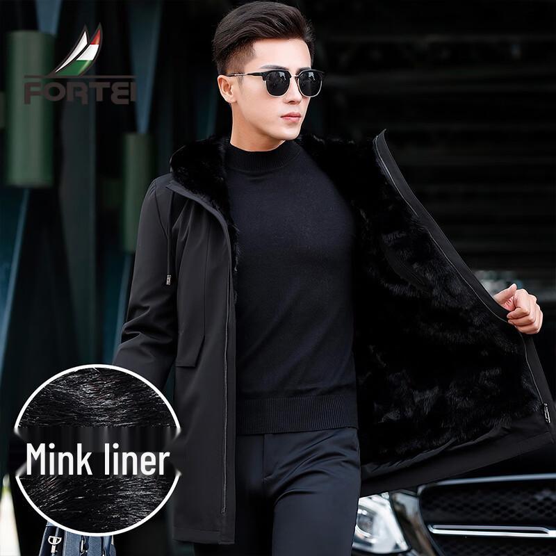 Men s Hooded Parka with Removable Mink Liner L
Men s Hooded Parka with Removable Mink Liner L