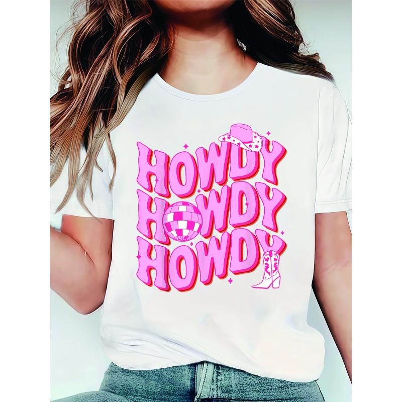 Women s Retro Western Cowgirl T-Shirt Pink Cowboy Boots Horseshoe Print Casual Short Sleeve Round Neck Country Festival Tee S белый
Women s Retro Western Cowgirl T-Shirt Pink Cowboy Boots Horseshoe Print Casual Short Sleeve Round Neck Country Festival Tee S белый