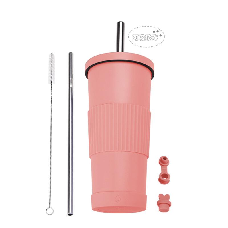 710Ml Bubble Tea Cup Non-Slip Double-Layer Stainless Steel Straw Cup Multi-Color Straw Thermal Insulation Water Cup 710ml коралл розовый
710Ml Bubble Tea Cup Non-Slip Double-Layer Stainless Steel Straw Cup Multi-Color Straw Thermal Insulation Water Cup 710ml коралл розовый