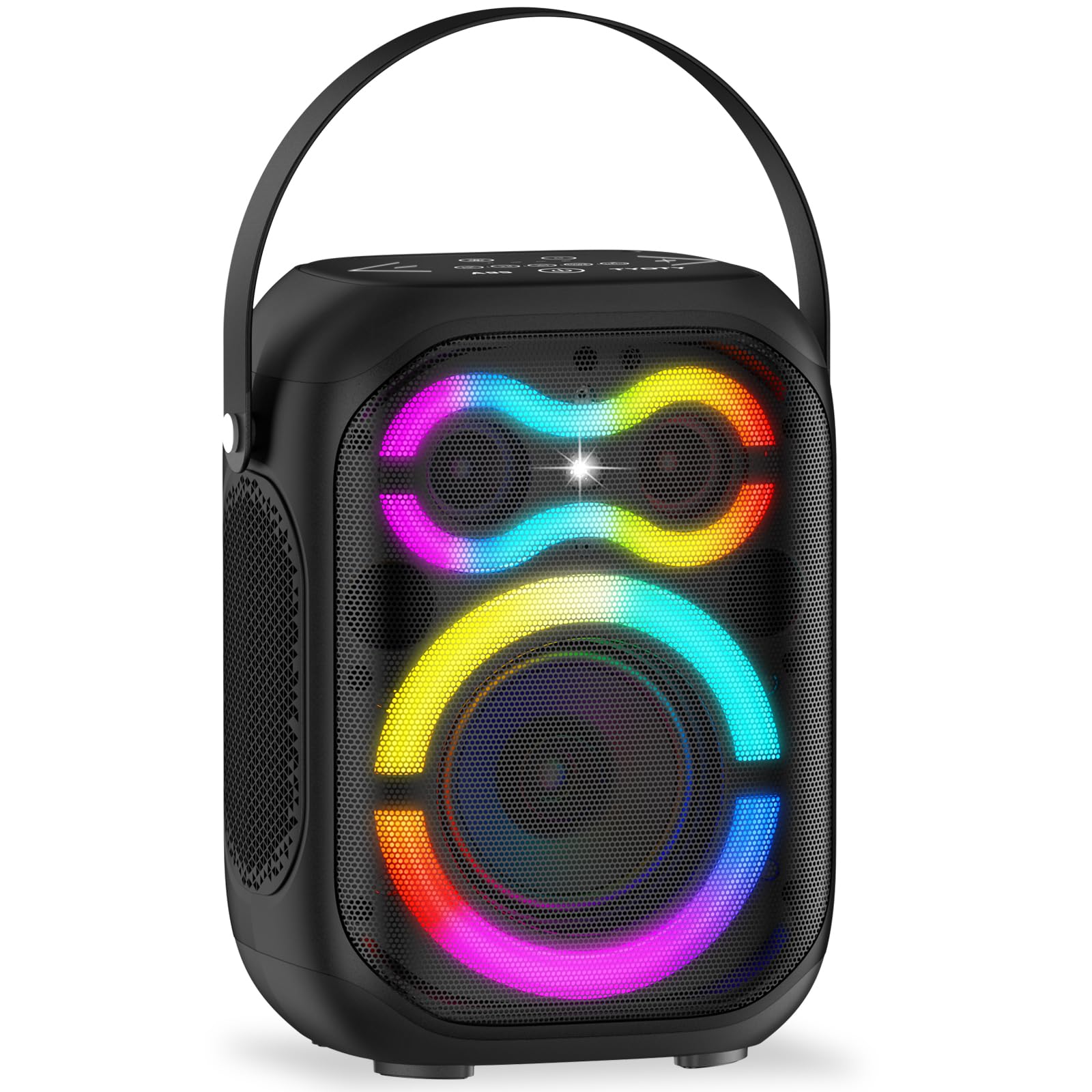 Portable Bluetooth Speakers 80W Big Powerful Wireless Outdoor Loud Stereo Deep Bass Sound Boombox TWS Home Party Speaker with Subwoofer LED Lights чорний
Portable Bluetooth Speakers 80W Big Powerful Wireless Outdoor Loud Stereo Deep Bass Sound Boombox TWS Home Party Speaker with Subwoofer LED Lights чорний