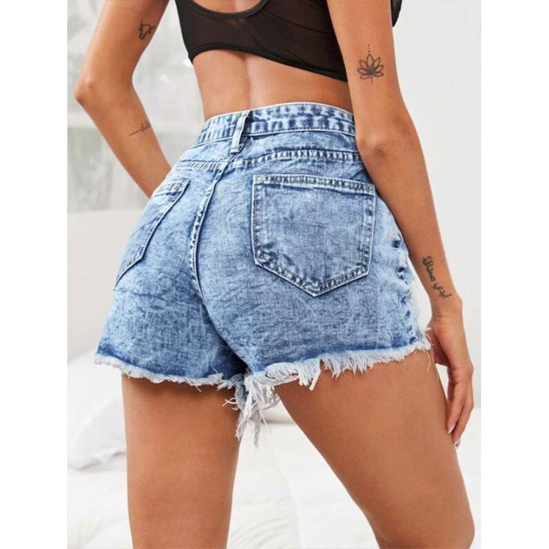 Повседневные женские рваные джинсовые шорты с высокой талией L синий
Повседневные женские рваные джинсовые шорты с высокой талией L синий