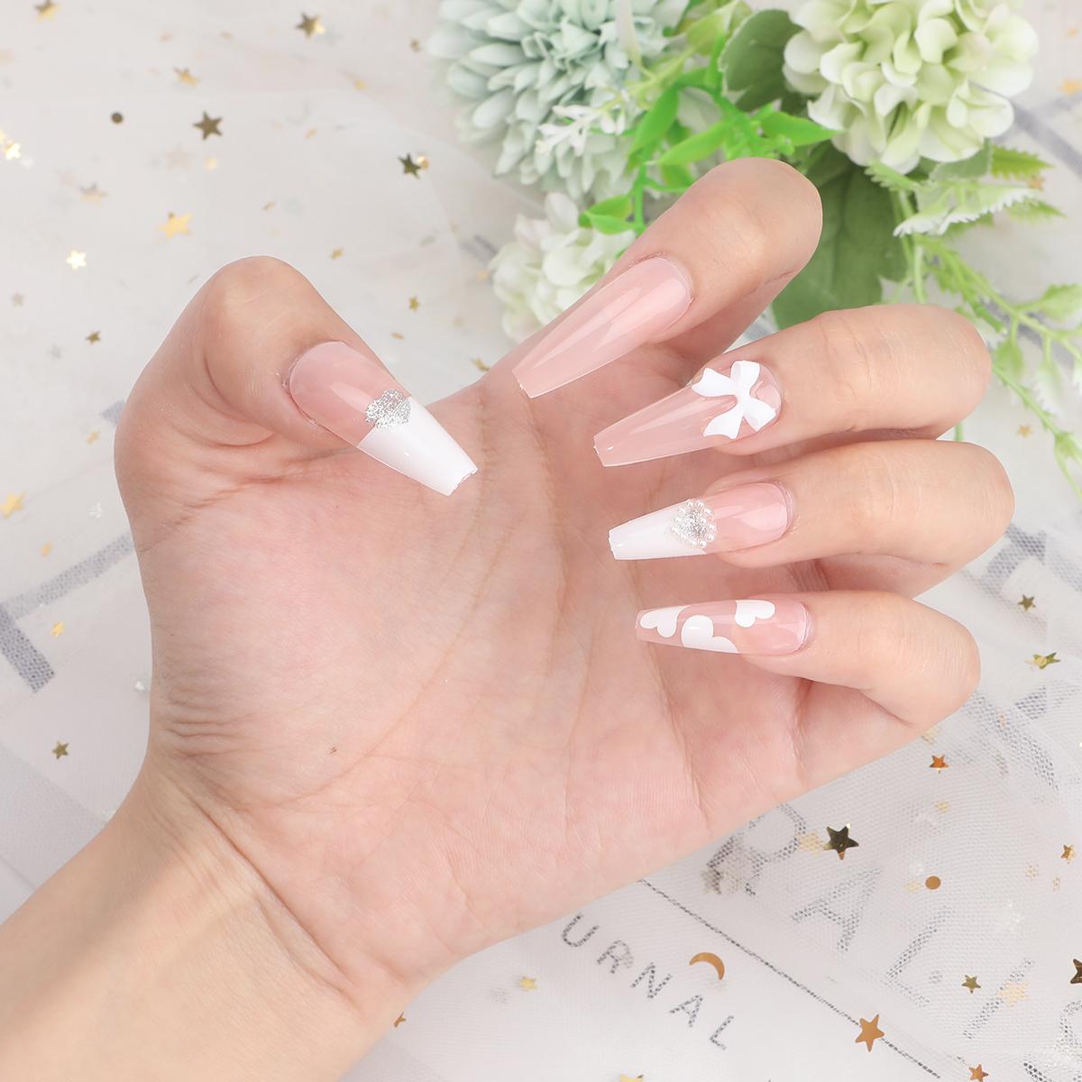 24pcs Long Ballerina Fake Nails 3d Flowers Decor Green French Press on Nails Full Cover Wearable European Spice Girl False Nails
24pcs Long Ballerina Fake Nails 3d Flowers Decor Green French Press on Nails Full Cover Wearable European Spice Girl False Nails
