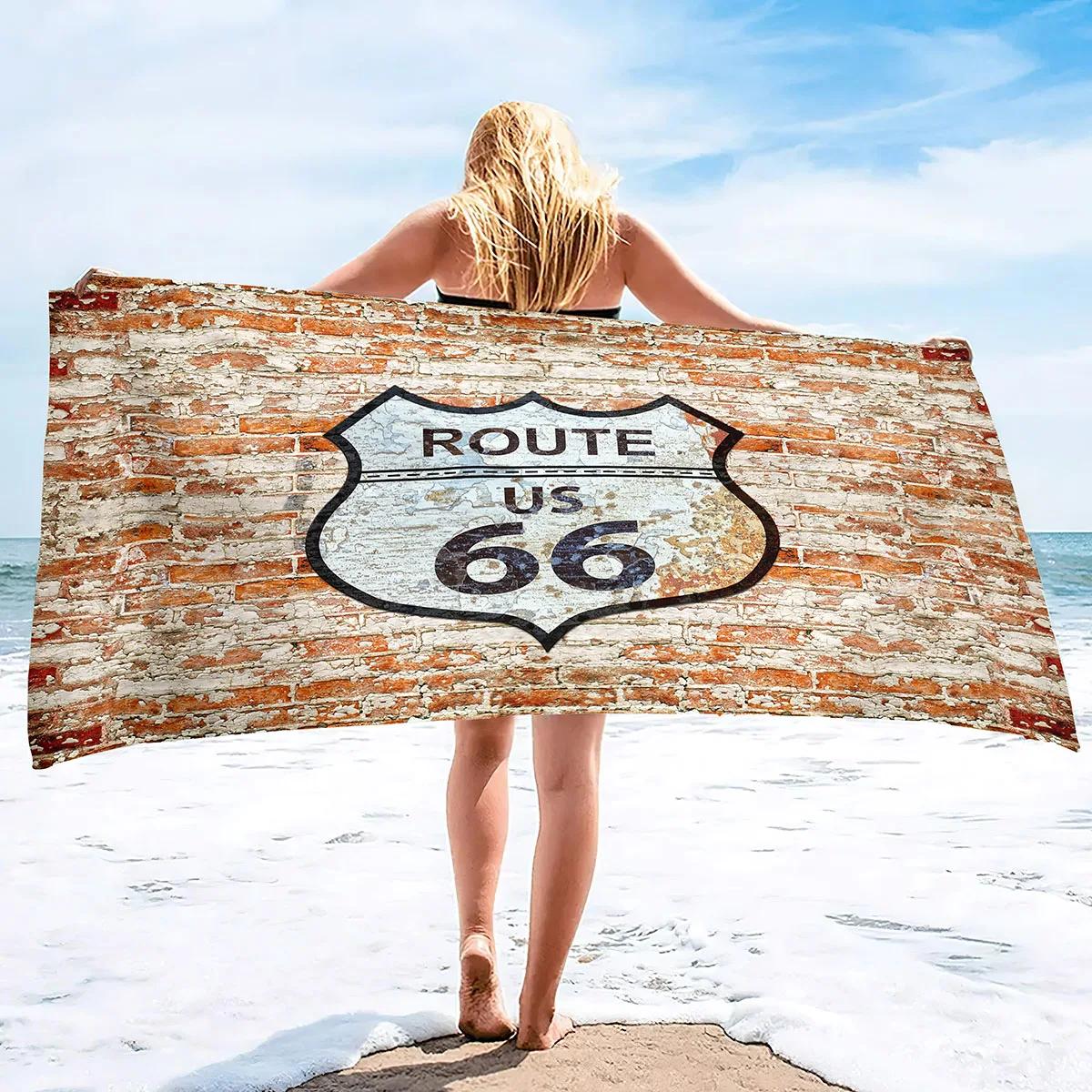 Дорожные знаки Route 66 Микрофибровые пляжные полотенца, Быстросохнущие туристические полотенца для кемпинга, спорта, йоги, спортзала, Легкие впитывающие полотенца W30*H60(CM)
Дорожные знаки Route 66 Микрофибровые пляжные полотенца, Быстросохнущие туристические полотенца для кемпинга, спорта, йоги, спортзала, Легкие впитывающие полотенца W30*H60(CM)