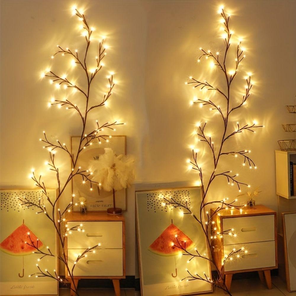 5.9ft Willow Vine Lights 96 LEDs Tree Branch Lights Christmas Party Decor Fairy String Lights Wall
5.9ft Willow Vine Lights 96 LEDs Tree Branch Lights Christmas Party Decor Fairy String Lights Wall