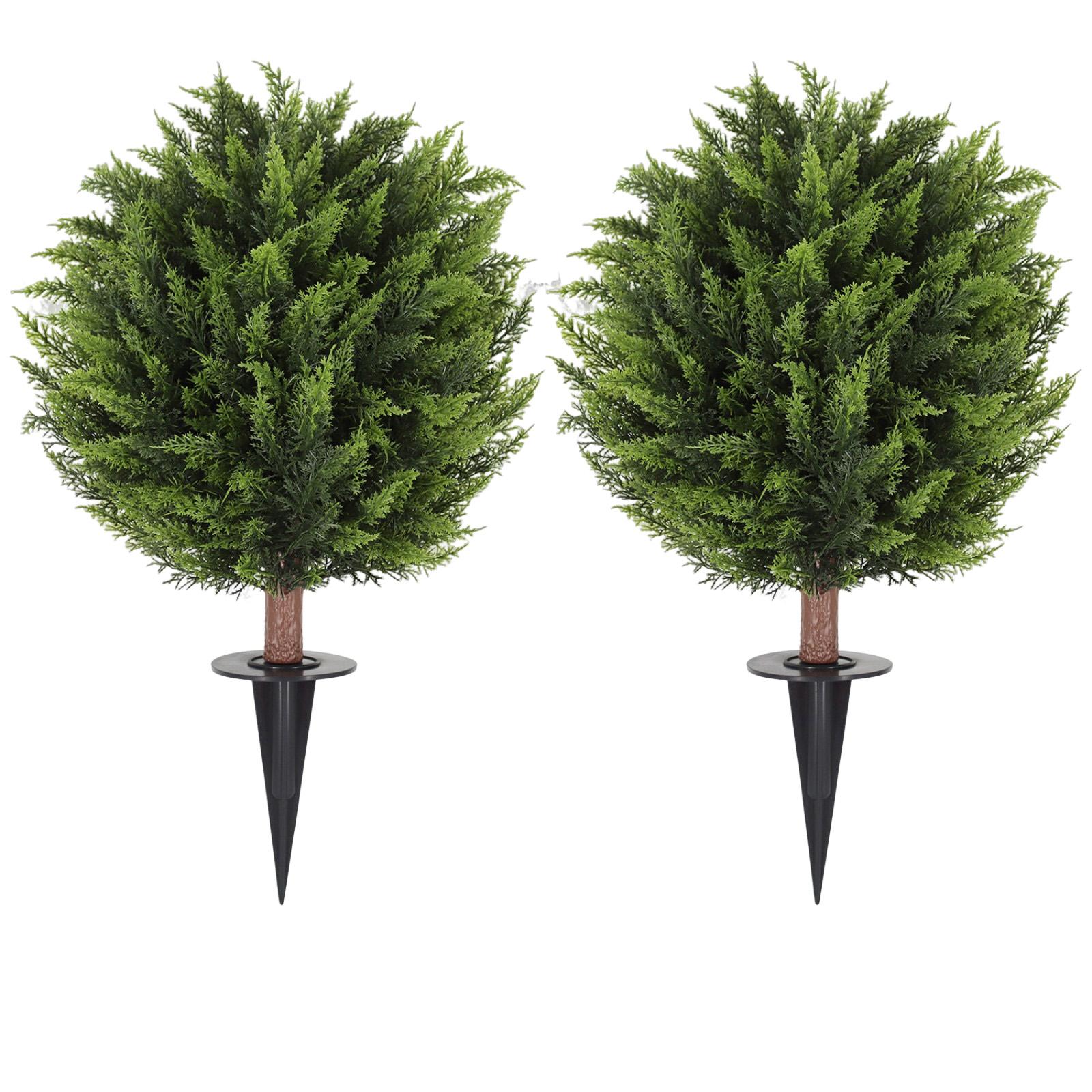 Artificial Topiary Outdoor Plants With Spike, 2 Pack Faux Cedar Bushes UV Resistant Fake Shrubs For Front Porch Décor
Artificial Topiary Outdoor Plants With Spike, 2 Pack Faux Cedar Bushes UV Resistant Fake Shrubs For Front Porch Décor