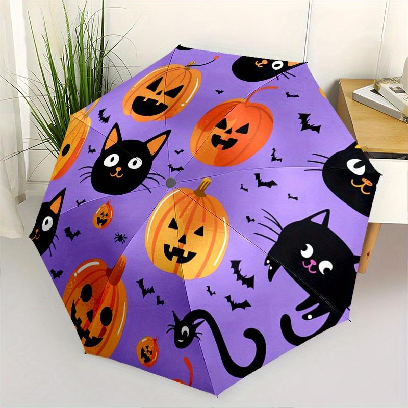 Halloween, Black Cat Theme Automatic Open/Close Fashion umbrella Creative design umbrella, Portable 3 Fold Compact Umbrella for Men & Wome
Halloween, Black Cat Theme Automatic Open/Close Fashion umbrella Creative design umbrella, Portable 3 Fold Compact Umbrella for Men & Wome