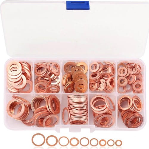 YFFSFDC Flat Washers, Copper Washers, Copper Rings, M5/M6/M8/M10/M12/M14, Sealing Rings, Seal Gasket Set, Good Airtightness, Corrosion Resistant, Dura
YFFSFDC Flat Washers, Copper Washers, Copper Rings, M5/M6/M8/M10/M12/M14, Sealing Rings, Seal Gasket Set, Good Airtightness, Corrosion Resistant, Dura