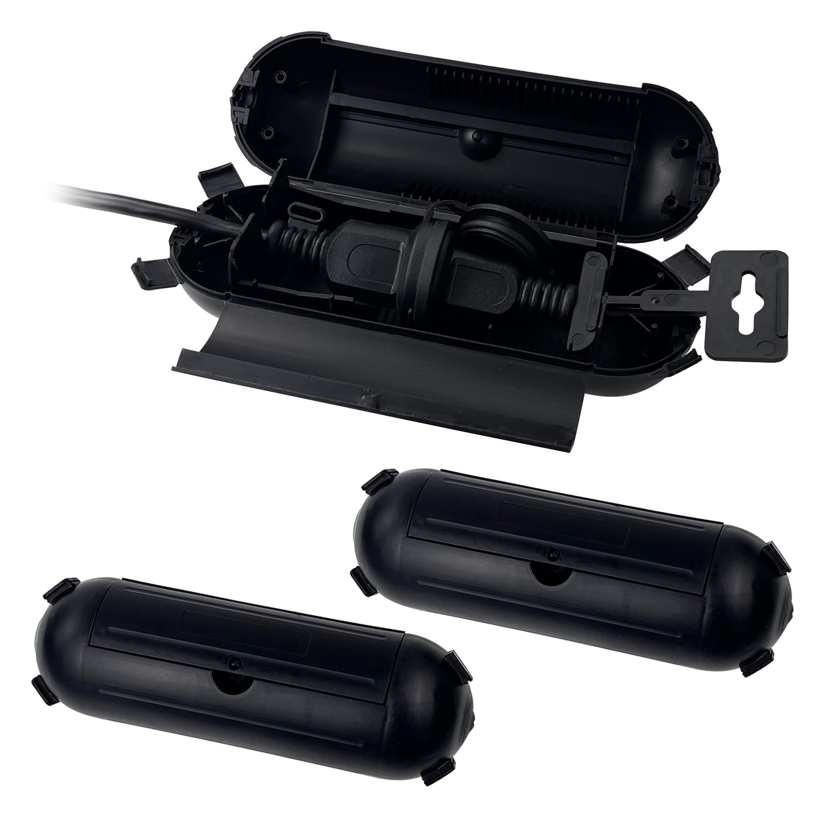 EnergyPro Set of 3 Outdoor Waterproof Outlet Cover Extension Cord Power Box Weatherproof Rainproof String Light Protection Hanging Black
EnergyPro Set of 3 Outdoor Waterproof Outlet Cover Extension Cord Power Box Weatherproof Rainproof String Light Protection Hanging Black