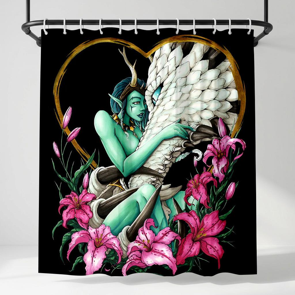 Mythical Dragon Maiden Shower Curtain - Creative Fantasy Heart Lily Art Design Indoor Home Bathroom Decor Artistic Bath Curtain W60H190(CM)-1 Pcs
Mythical Dragon Maiden Shower Curtain - Creative Fantasy Heart Lily Art Design Indoor Home Bathroom Decor Artistic Bath Curtain W60H190(CM)-1 Pcs