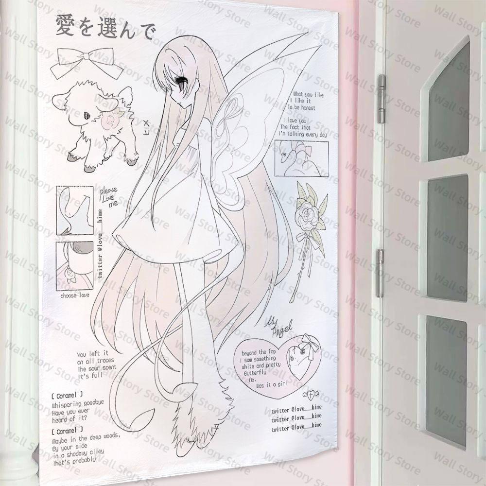 Japanese Sweet Angel Tapestry Line Art Style Anime Girl Illustration Wall Hanging for Bedroom Girls Room Dorm Decor Tapestry 74x94cm(29x37in)
Japanese Sweet Angel Tapestry Line Art Style Anime Girl Illustration Wall Hanging for Bedroom Girls Room Dorm Decor Tapestry 74x94cm(29x37in)