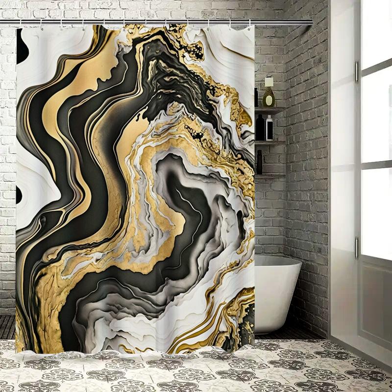 Luxury Black Gold White Shower Curtain For Bathroom Decor Modern Print Fabric Water Proof Shower Cover 72X84Inches (1-3 Days Shi W60H190(CM)-1 Pcs
Luxury Black Gold White Shower Curtain For Bathroom Decor Modern Print Fabric Water Proof Shower Cover 72X84Inches (1-3 Days Shi W60H190(CM)-1 Pcs