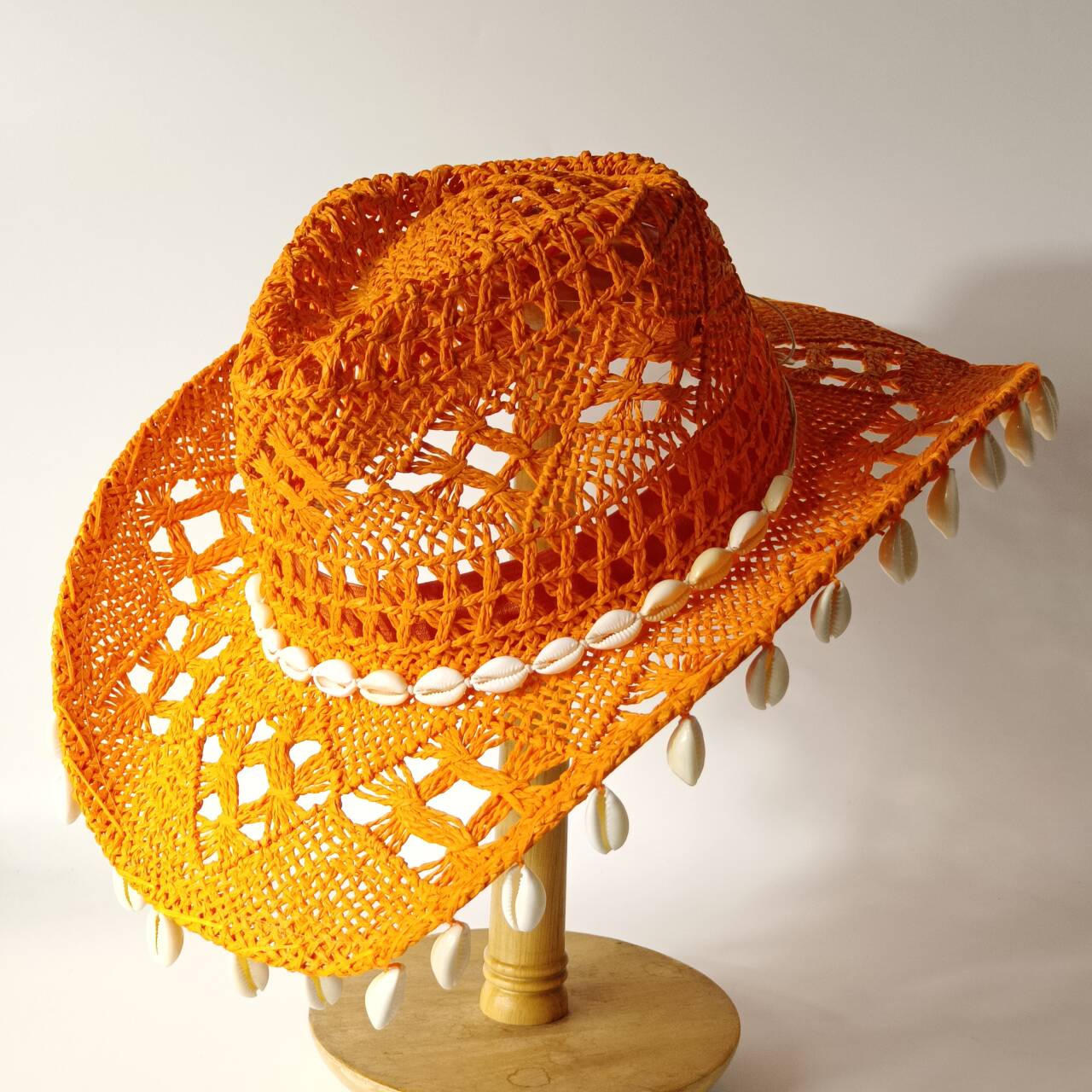 White Crochet Cowboy Hat for Women, Handmade Straw Cowgirl Hat with Cowrie Shells, Wide Brim Hollow Knit Sun Hat, Boho Western B S56-58cm
White Crochet Cowboy Hat for Women, Handmade Straw Cowgirl Hat with Cowrie Shells, Wide Brim Hollow Knit Sun Hat, Boho Western B S56-58cm