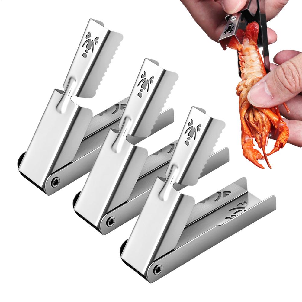 3pcs Crayfish Shell opening tool Stainless Steel Sheller Device Non-slip Quick Shrimp Tails Remover Practical Gadget Accessories
3pcs Crayfish Shell opening tool Stainless Steel Sheller Device Non-slip Quick Shrimp Tails Remover Practical Gadget Accessories