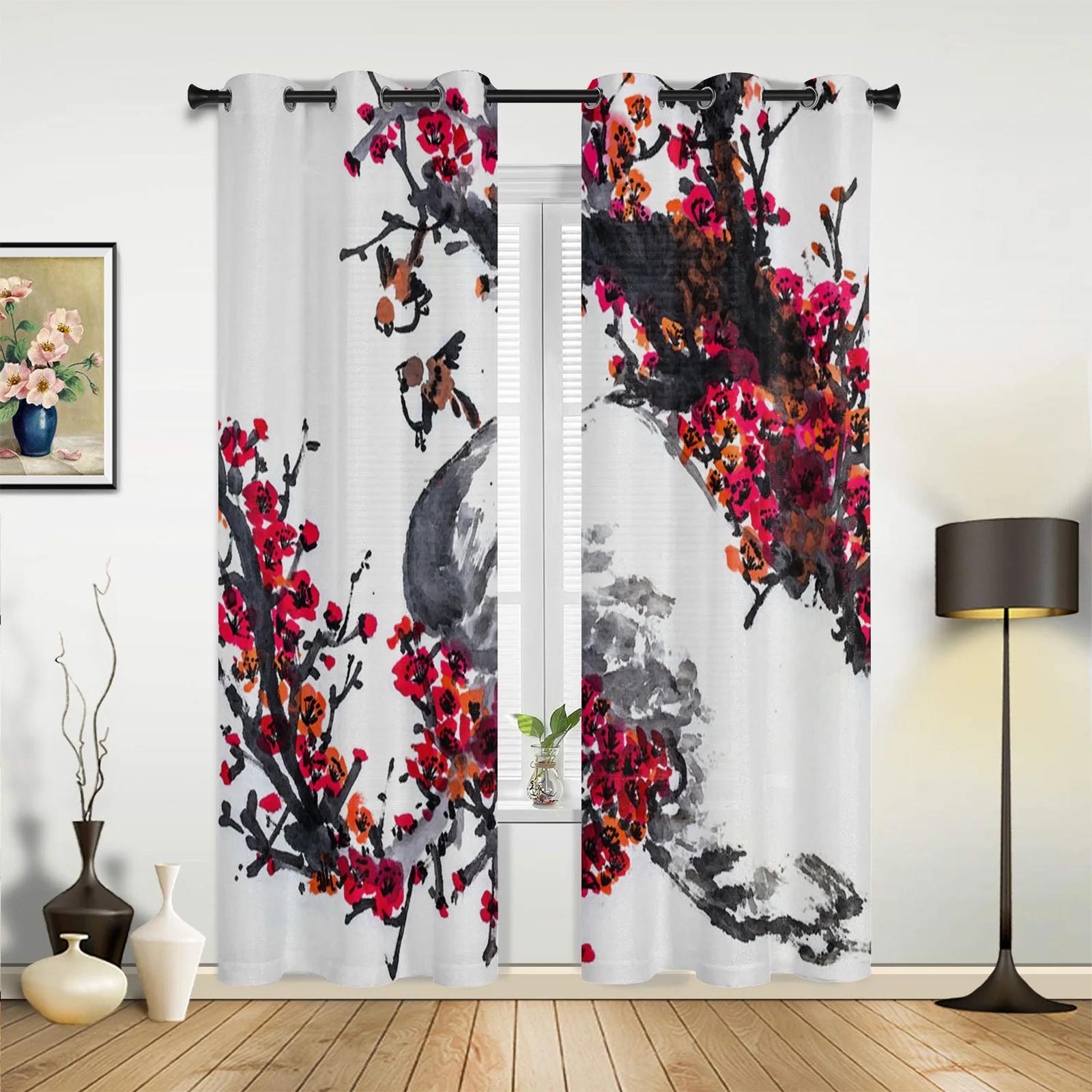 Цветущая сливовая птица в китайском стиле, занавески для окон, украшение для дома, шторы для гостиной, шторы для детской комнаты, шторы для кухни, спальни 135W x 60H(cm) x1
Цветущая сливовая птица в китайском стиле, занавески для окон, украшение для дома, шторы для гостиной, шторы для детской комнаты, шторы для кухни, спальни 135W x 60H(cm) x1