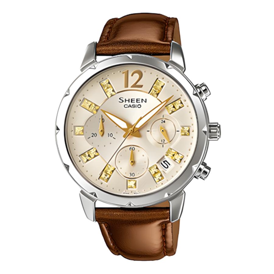 Casio - Three-hand brown leather strap women s quartz watch SHE-5024BL-9ADR коричневый
Casio - Three-hand brown leather strap women s quartz watch SHE-5024BL-9ADR коричневый