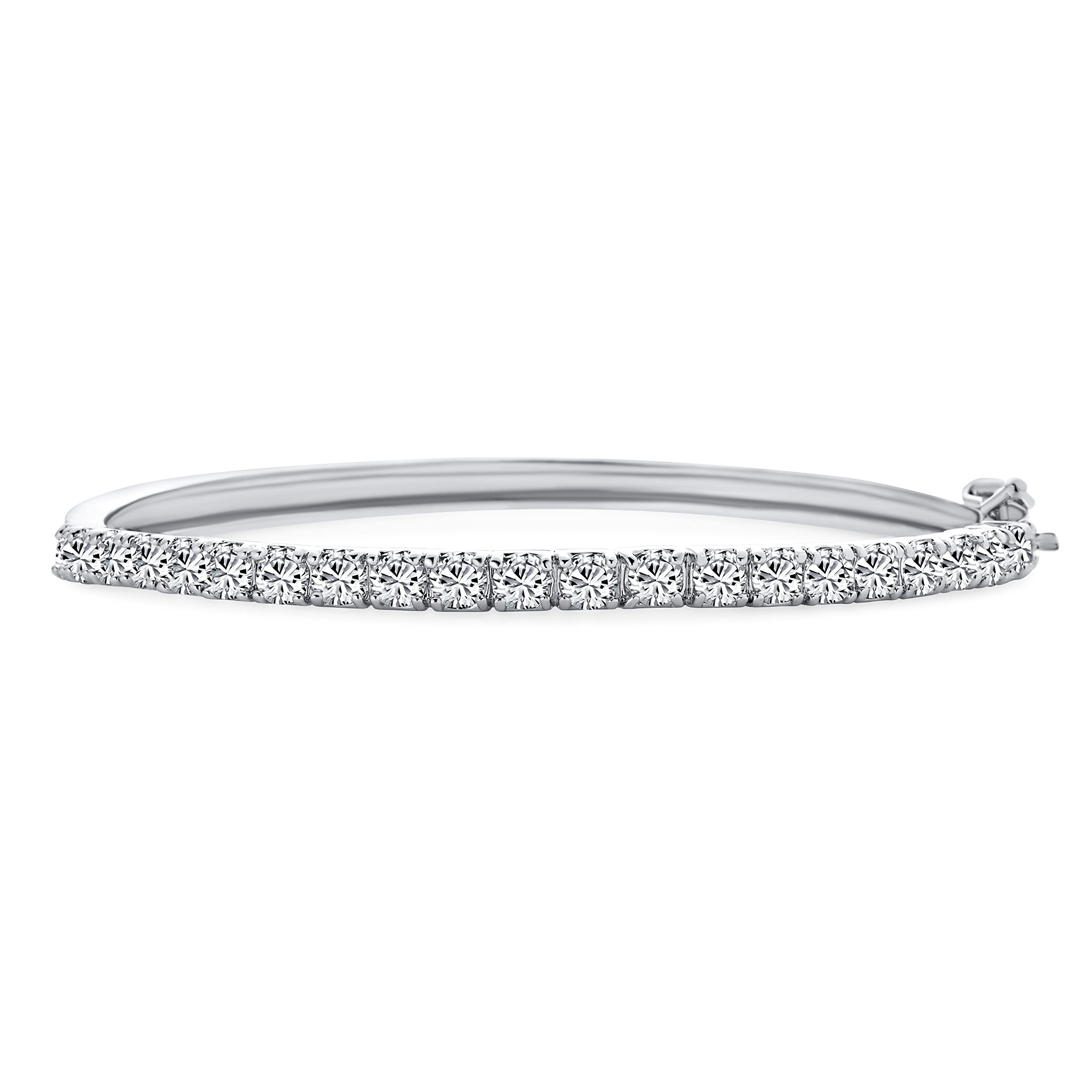 Classic Fashion Bridal AAA Cubic Zirconia Princess Cut CZ Half Eternity Tennis Stackable Bangle Bracelet for Wedding Silver Plated Inch [Bling
Classic Fashion Bridal AAA Cubic Zirconia Princess Cut CZ Half Eternity Tennis Stackable Bangle Bracelet for Wedding Silver Plated Inch [Bling