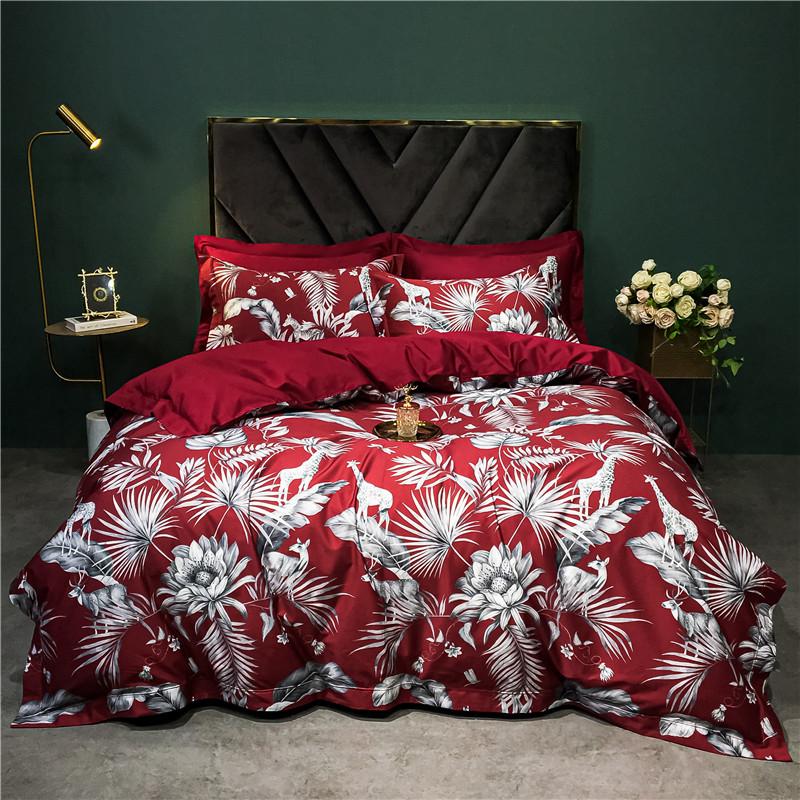 140TC Egyptian Coton Floral Bird Printing Beding Set, Soft Duvet Cover, Bed Shet, Pilowcases, American Style, High-End Premium 4Pcs 120*200cm Single
140TC Egyptian Coton Floral Bird Printing Beding Set, Soft Duvet Cover, Bed Shet, Pilowcases, American Style, High-End Premium 4Pcs 120*200cm Single