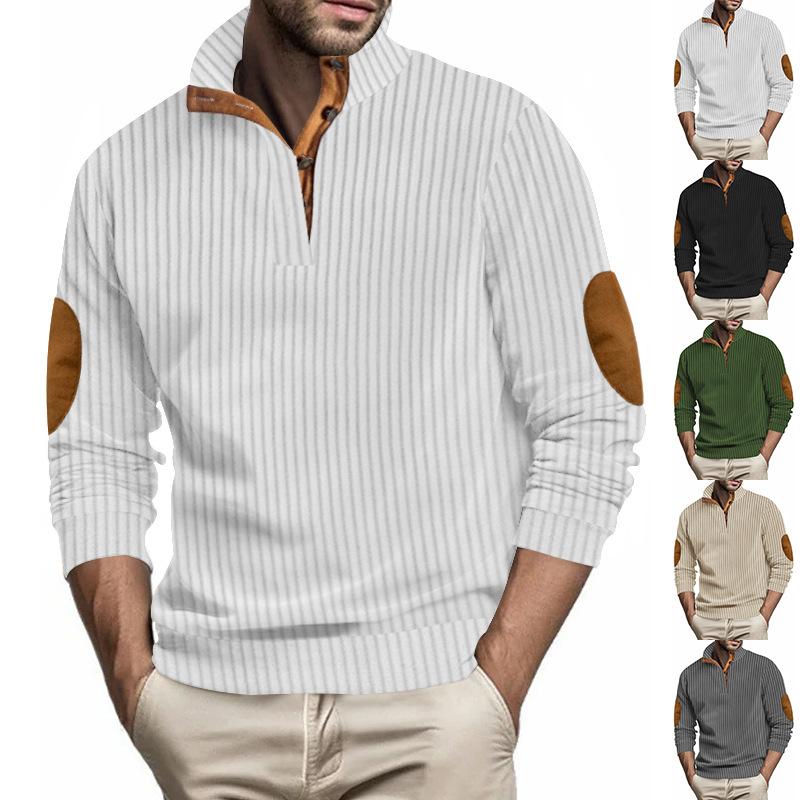 Spring and Autumn European and American new sweater stand-up collar men s casual vertical striped jacquard stand-up collar polo sweater S білий
Spring and Autumn European and American new sweater stand-up collar men s casual vertical striped jacquard stand-up collar polo sweater S білий