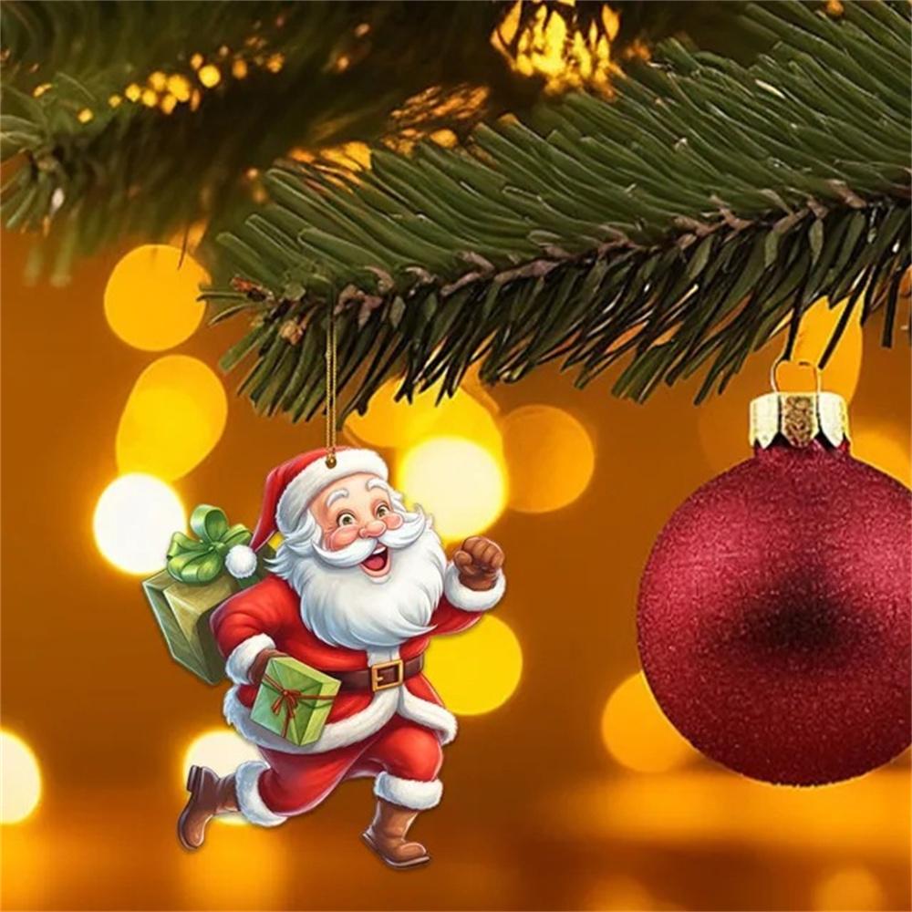 Funny Santa Claus Pendant Xmas Tree Decoration Flat 2D Acrylic Cartoon Running Santa Claus Home Party Decoration Supplies New
Funny Santa Claus Pendant Xmas Tree Decoration Flat 2D Acrylic Cartoon Running Santa Claus Home Party Decoration Supplies New