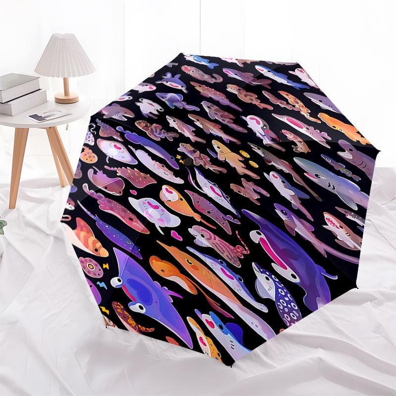 Shark & Fish Adventure: Automatic Opening/Closing Umbrella with Foldable Design, 8-Bone Iron Frame, Perfect Festival Gift for Fans and Trave
Shark & Fish Adventure: Automatic Opening/Closing Umbrella with Foldable Design, 8-Bone Iron Frame, Perfect Festival Gift for Fans and Trave