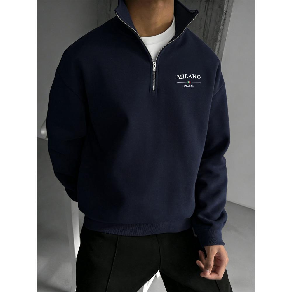 MILANO Men s Half Zip Sweatshirt, Simple and Stylish Printed Stand Up Collar Sweatshirt, Casual Long Sleeved Stand Up Collar Sweatshirt XXL
MILANO Men s Half Zip Sweatshirt, Simple and Stylish Printed Stand Up Collar Sweatshirt, Casual Long Sleeved Stand Up Collar Sweatshirt XXL