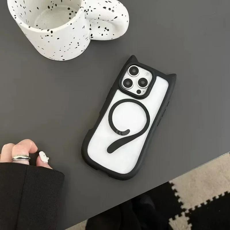3D Cat Ear Cute Lanyard Magnetic Transparent Case For iPhone 17 16 15 14 13 12 Pro Max Mini Wristband Clear For Magsafe Cover For iPhone 13Mini
3D Cat Ear Cute Lanyard Magnetic Transparent Case For iPhone 17 16 15 14 13 12 Pro Max Mini Wristband Clear For Magsafe Cover For iPhone 13Mini