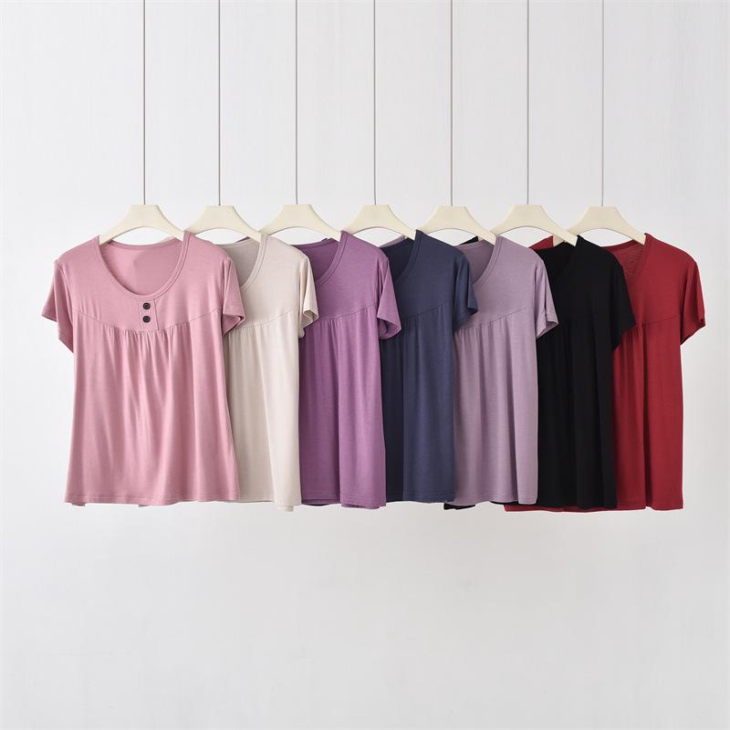 Summer Plus Size Loose Short Sleeve Round Neck T-Shirt – Slimming, Belly-Covering Top for Middle-Aged and Elderly Women XL (suggested 60-70 kg)
Summer Plus Size Loose Short Sleeve Round Neck T-Shirt – Slimming, Belly-Covering Top for Middle-Aged and Elderly Women XL (suggested 60-70 kg)