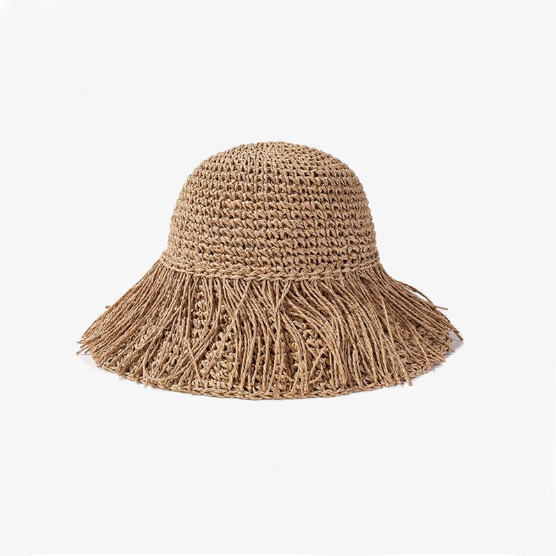 Стиль шляпы Универсальная соломенная плетеная милая с кисточкой Женская солнцезащитная шляпа-панама хаки
Стиль шляпы Универсальная соломенная плетеная милая с кисточкой Женская солнцезащитная шляпа-панама хаки