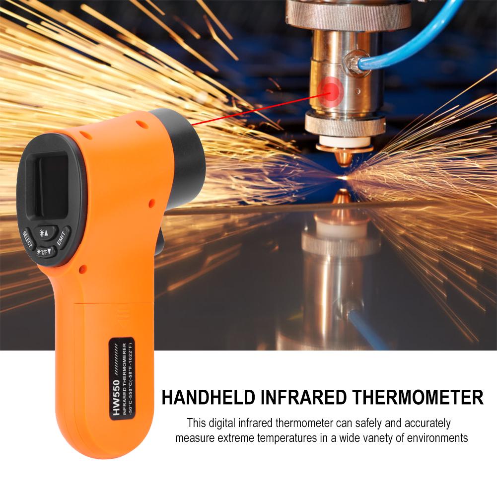 HW550 Digital LCD Infrared Thermometer Non-Contact Laser Industrial Pyrometer Temperature Gun Blue
HW550 Digital LCD Infrared Thermometer Non-Contact Laser Industrial Pyrometer Temperature Gun Blue