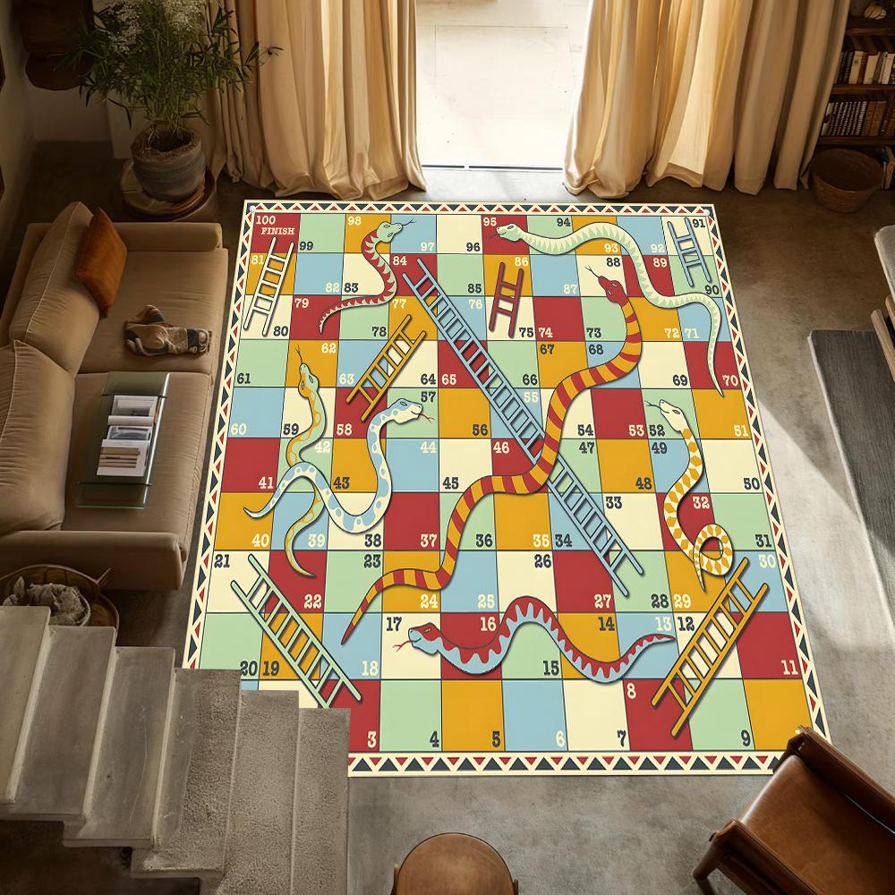 Playful Snakes and Ladders Carpet Bedroom Living Room Non-slip Mat Creative Door Mat Dressing Room Rugs Play Mats 40x60cm
Playful Snakes and Ladders Carpet Bedroom Living Room Non-slip Mat Creative Door Mat Dressing Room Rugs Play Mats 40x60cm