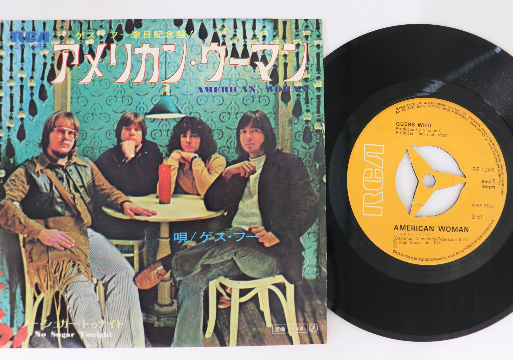 7inch Record GUESS WHO - American Woman / No Sugar Tonight SS1946 RCA 1970 Japan Rock
7inch Record GUESS WHO - American Woman / No Sugar Tonight SS1946 RCA 1970 Japan Rock