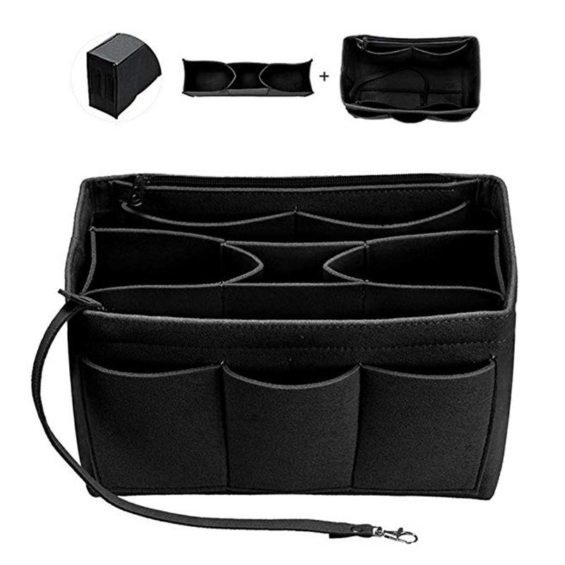 Large Capacity Felt Liner Makeup Bag with Detachable Medium Bag Organizer Small
Large Capacity Felt Liner Makeup Bag with Detachable Medium Bag Organizer Small