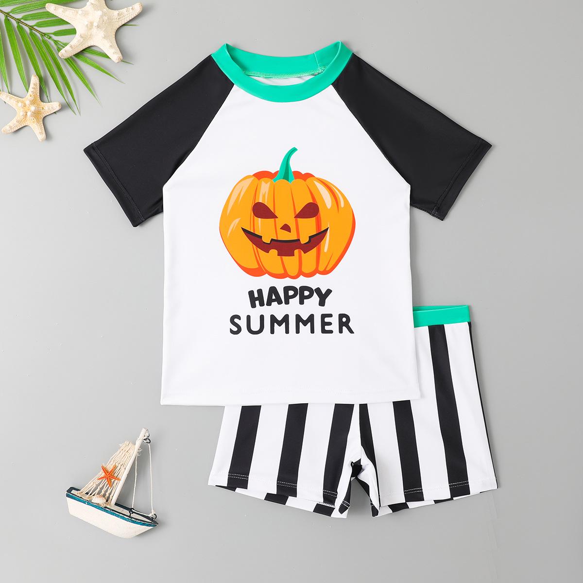 2024 Boys Pumpkin Graffiti Striped Short-Sleeve Swimsuit with Sun Protection 6 Years зелений
2024 Boys Pumpkin Graffiti Striped Short-Sleeve Swimsuit with Sun Protection 6 Years зелений