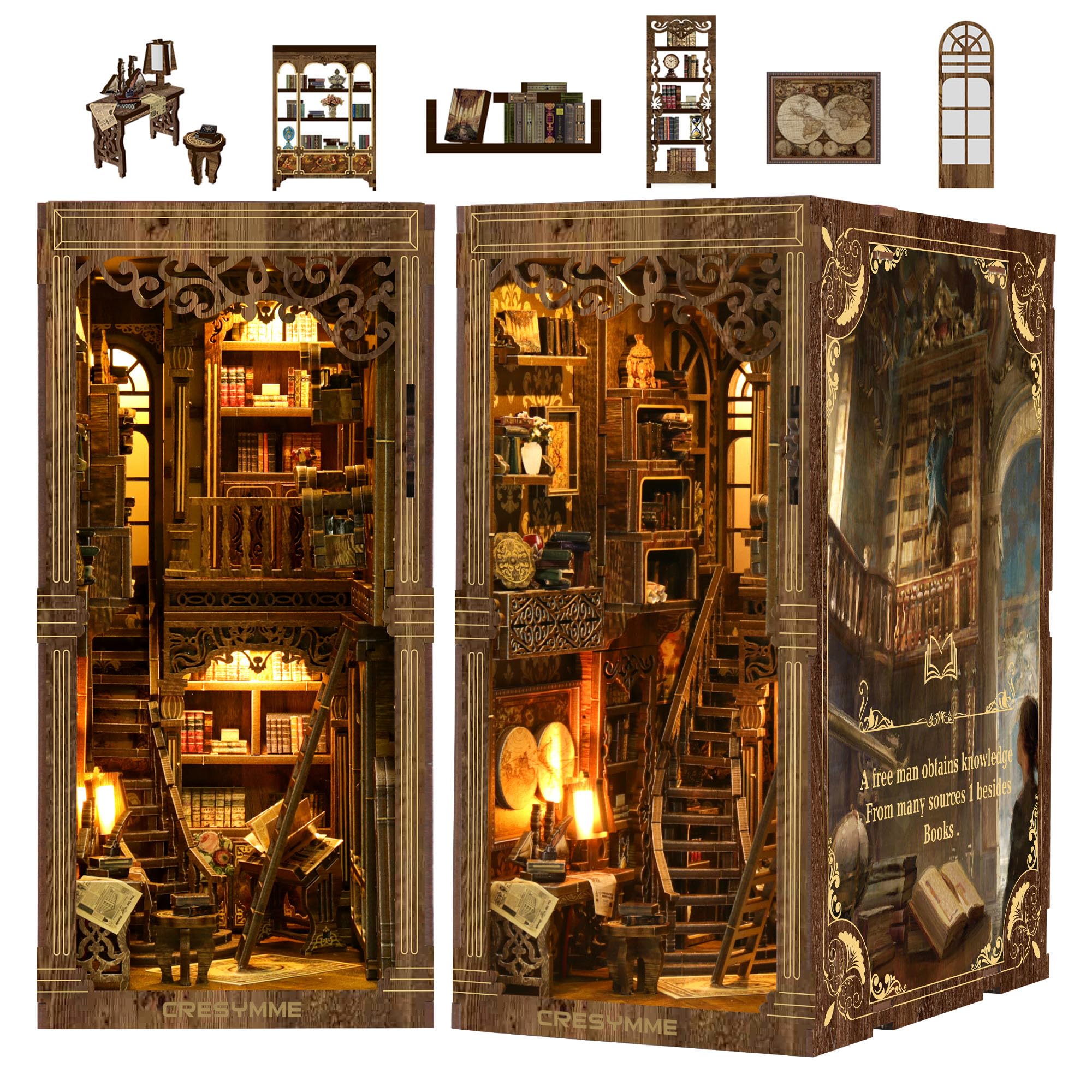CRESYMME Миниатюрный кукольный домик книжный уголок набор деревянный DIY 3D хобби ручная работа (Юмэдзо старых книг)
CRESYMME Миниатюрный кукольный домик книжный уголок набор деревянный DIY 3D хобби ручная работа (Юмэдзо старых книг)
