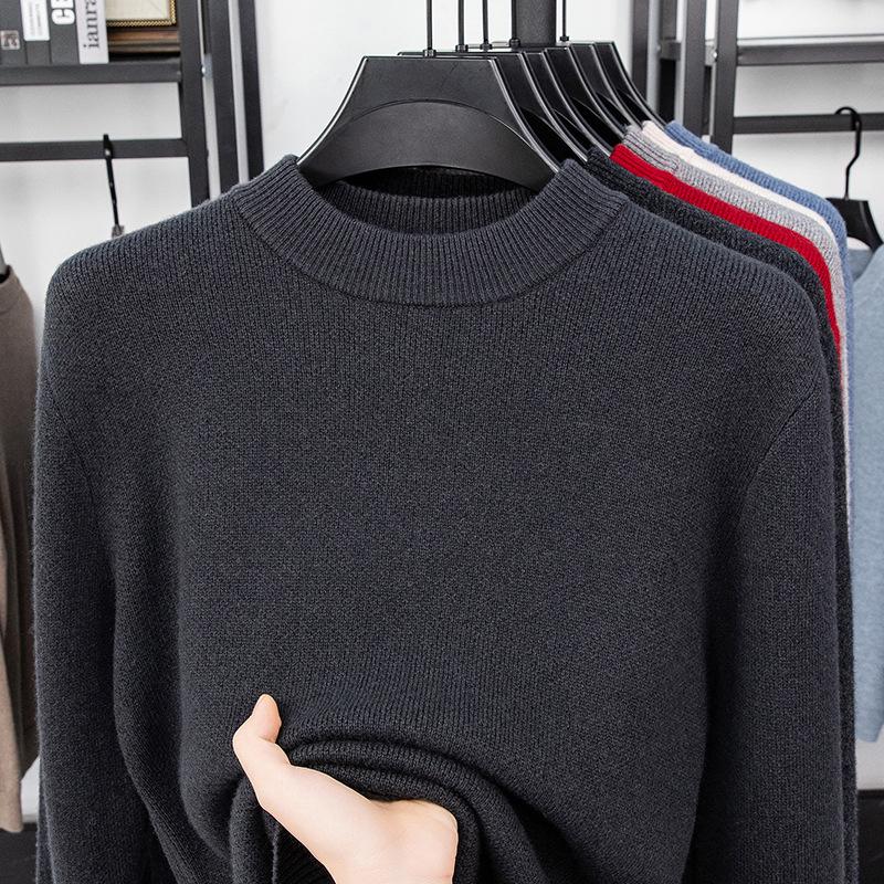 Мужской осенне-зимний свитер с высоким воротом из 30% кашемира - Плотная, теплая вязка 105 (100-125 jin)
Мужской осенне-зимний свитер с высоким воротом из 30% кашемира - Плотная, теплая вязка 105 (100-125 jin)