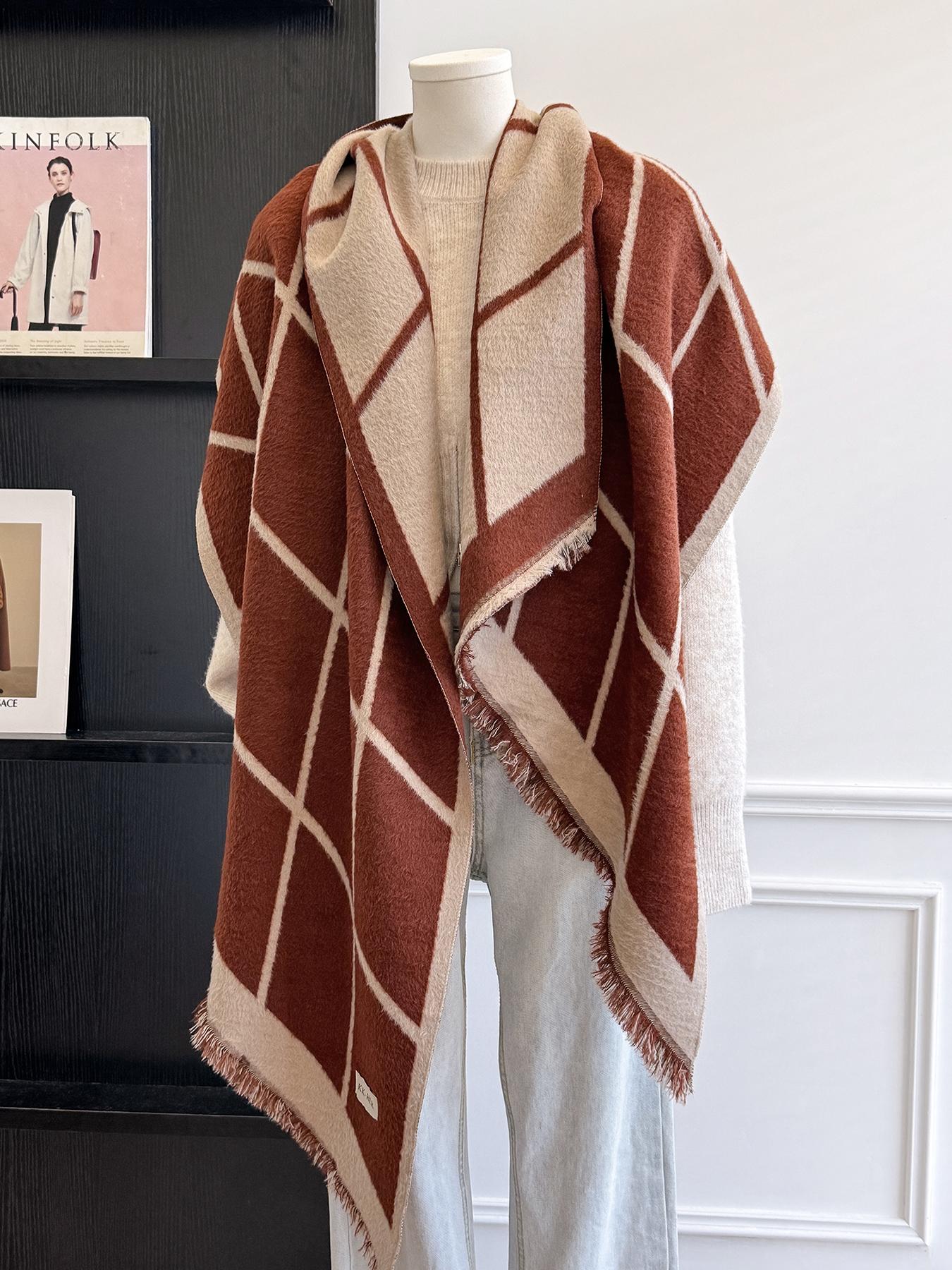 Winter Unisex Faux Cashmere Scarf Fashion Patterns Irregular Detail Reversible Wear Plush Warmth Multipurpose Neckerchief
Winter Unisex Faux Cashmere Scarf Fashion Patterns Irregular Detail Reversible Wear Plush Warmth Multipurpose Neckerchief