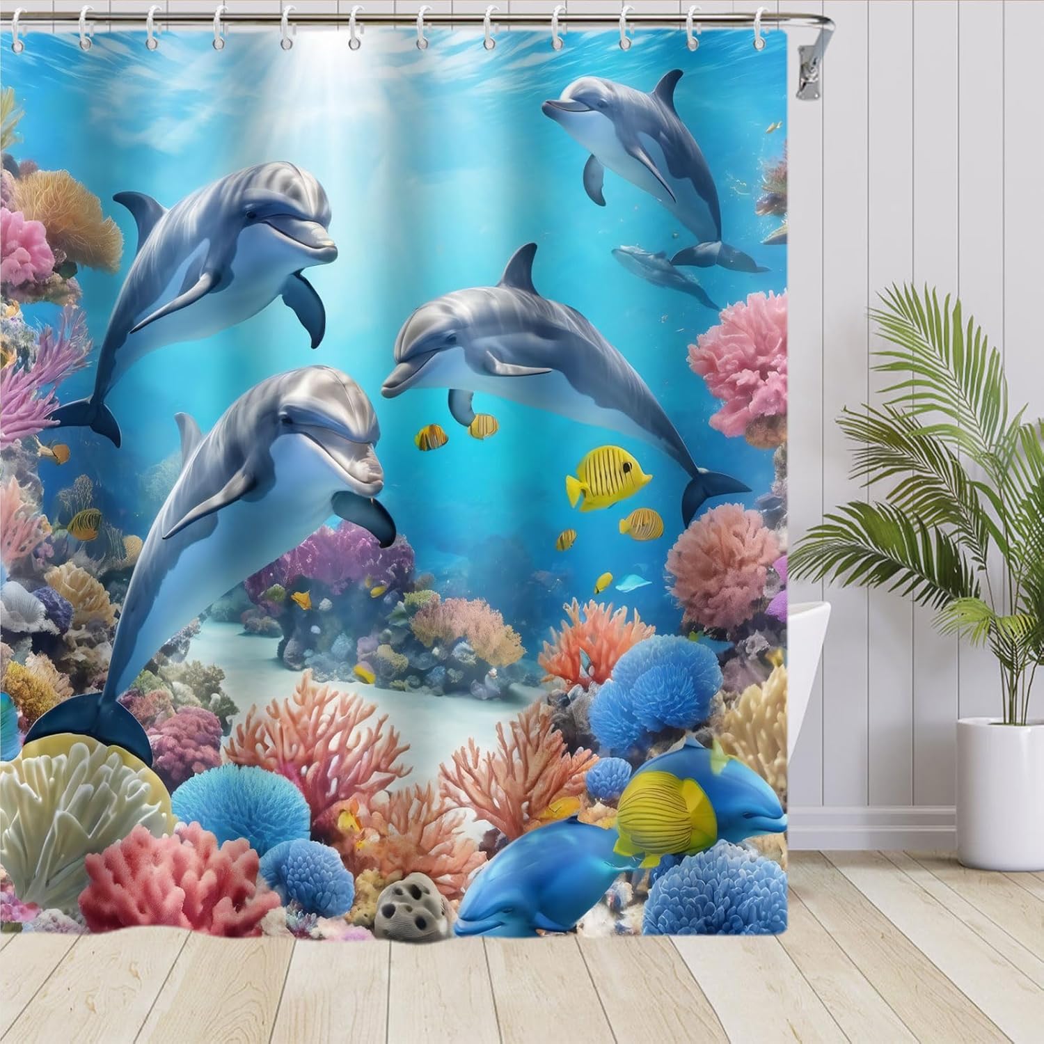 Tropical Shower Curtain Green Palm Leaves Hibiscus Red Flowers Pineapple Shower Curtains For Bathroom Watercolor Art Botanical W60H190(CM)-1 Pcs
Tropical Shower Curtain Green Palm Leaves Hibiscus Red Flowers Pineapple Shower Curtains For Bathroom Watercolor Art Botanical W60H190(CM)-1 Pcs