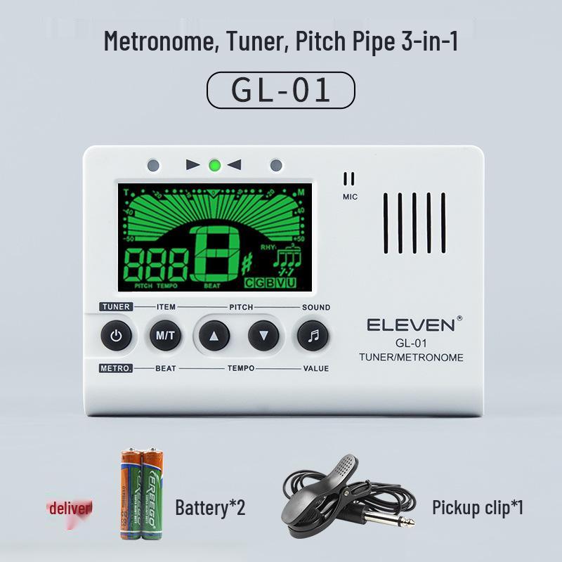 ELEVEN Three-in-One Guitar, Violin, and Bass Tuner with Calibrator & Metronome
ELEVEN Three-in-One Guitar, Violin, and Bass Tuner with Calibrator & Metronome