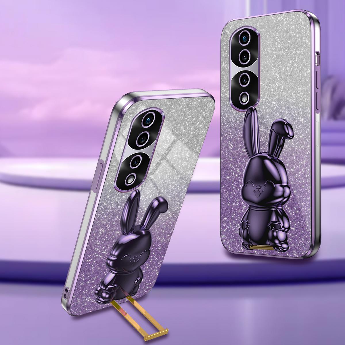 For Honor 70 Pro 5G Phone Case Glitter Powder PC+TPU Phone Cover with Pull-out Kickstand Purple
For Honor 70 Pro 5G Phone Case Glitter Powder PC+TPU Phone Cover with Pull-out Kickstand Purple