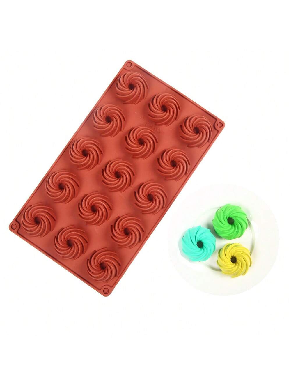 Silicone Swirl Donut Mold,15-Cavity Mini Spiral Cake Pan,silicone molds cake molds fondant ,chocolate molds,bakery accessories
Silicone Swirl Donut Mold,15-Cavity Mini Spiral Cake Pan,silicone molds cake molds fondant ,chocolate molds,bakery accessories