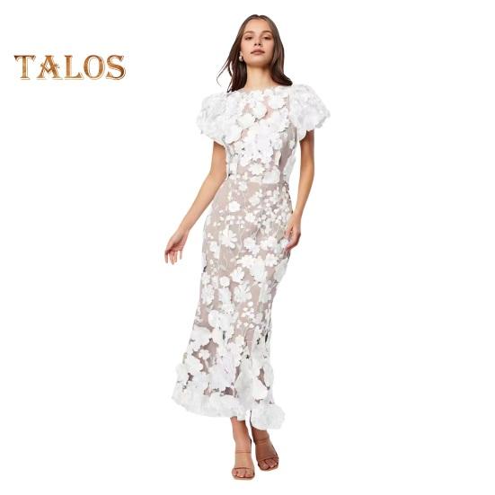 Женское платье «рыбий хвост» с круглым вырезом и пышным рукавом с коротким рукавом, вышитое 3D цветочное платье миди, длинное платье с запахом на бедрах M белый
Женское платье «рыбий хвост» с круглым вырезом и пышным рукавом с коротким рукавом, вышитое 3D цветочное платье миди, длинное платье с запахом на бедрах M белый