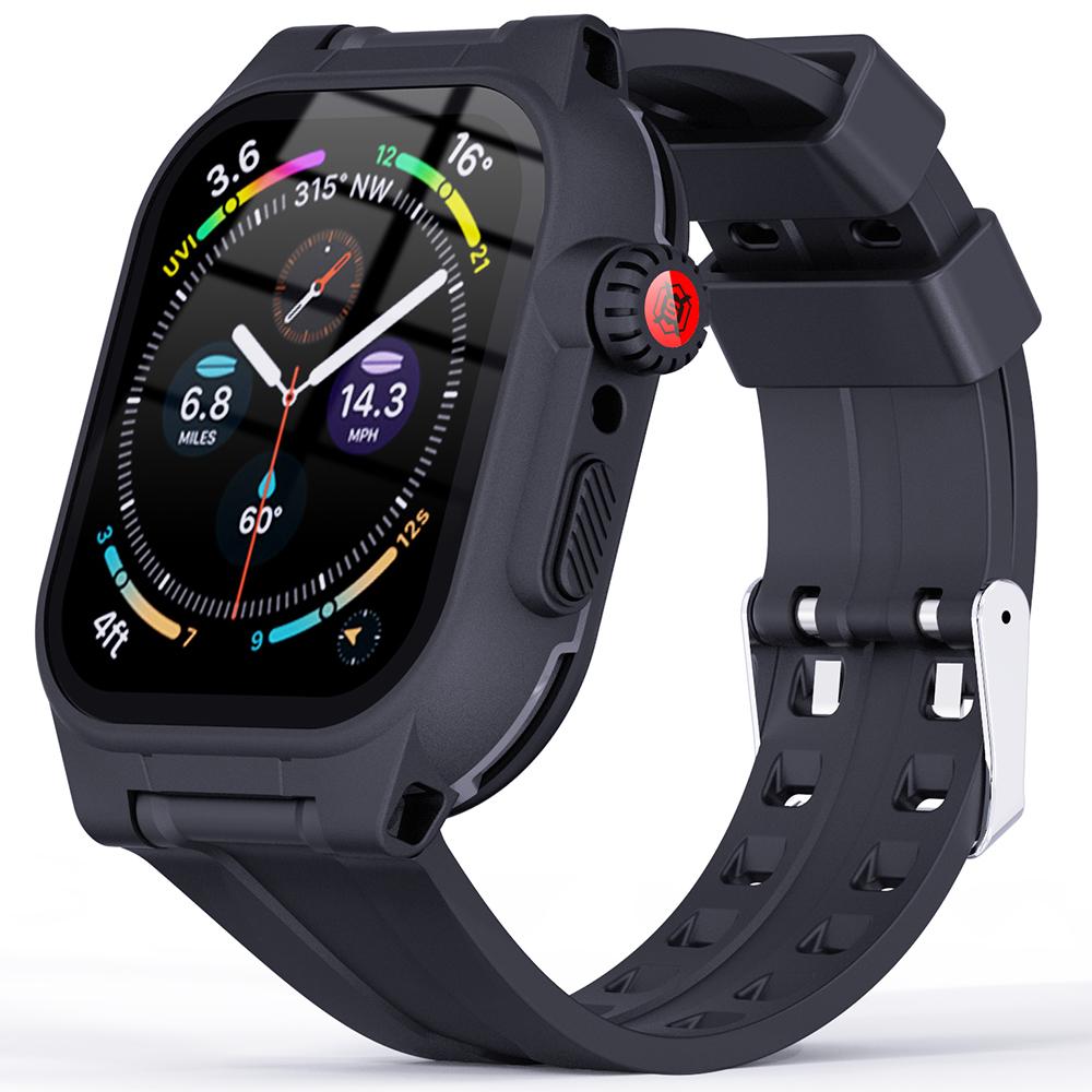 SHELLBOX For Apple Watch Series 8 41mm/7 41mm IP68 Waterproof Case with Silicone Watch Band Smart Watch Protector Replacement Strap A
SHELLBOX For Apple Watch Series 8 41mm/7 41mm IP68 Waterproof Case with Silicone Watch Band Smart Watch Protector Replacement Strap A