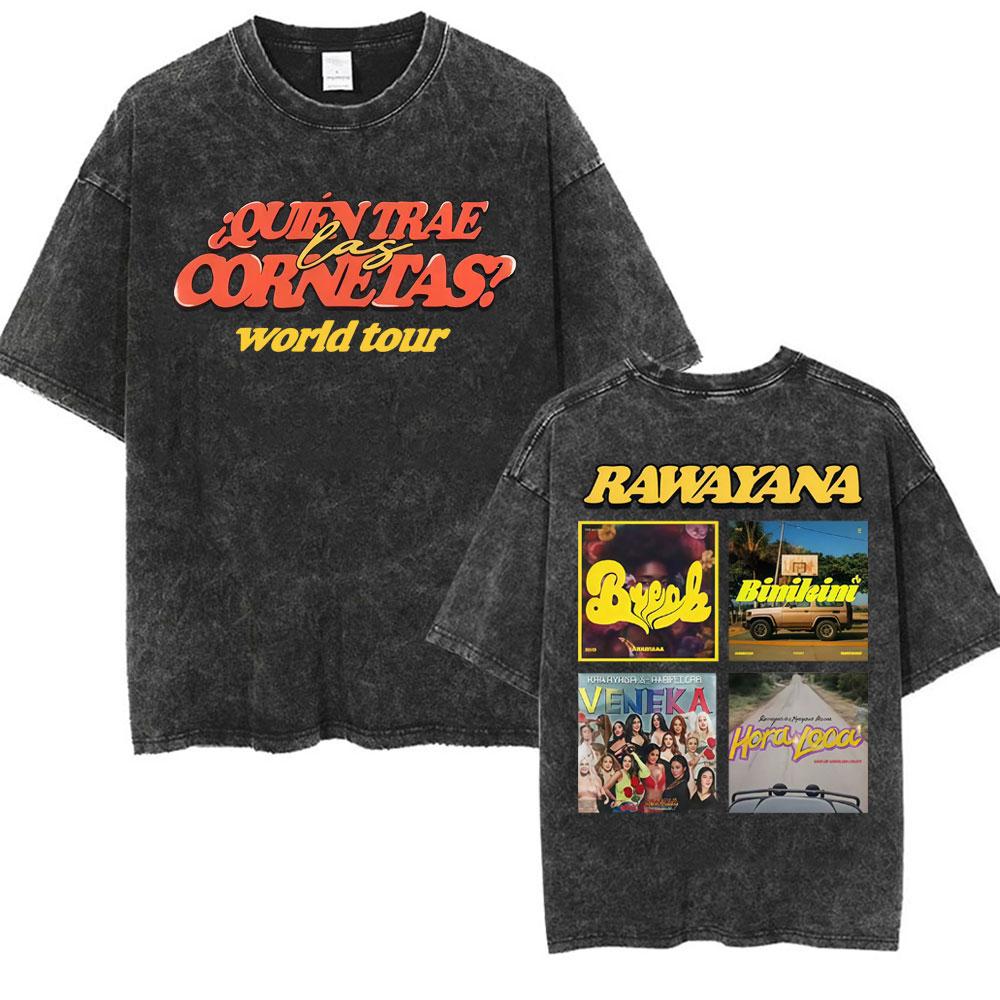 Band Rawayana Quin Trae Las Cornetas World Tour T Shirt Men Women Harajuku Fashion Hip Hop Vintage Washed Tshirts Streetwear S
Band Rawayana Quin Trae Las Cornetas World Tour T Shirt Men Women Harajuku Fashion Hip Hop Vintage Washed Tshirts Streetwear S