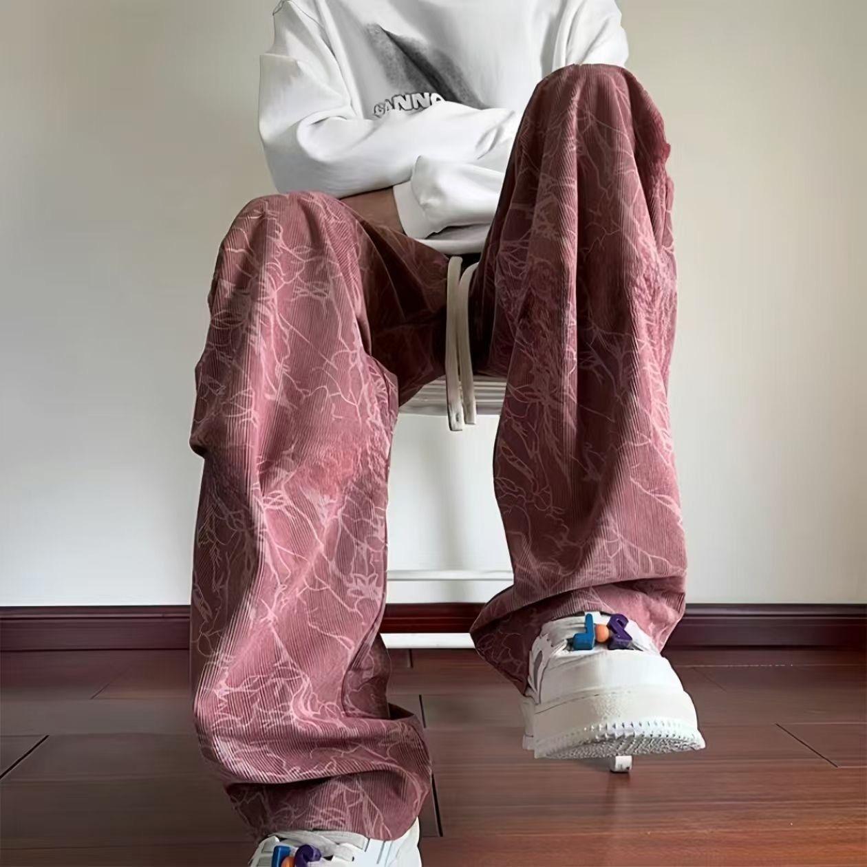 Men s Trendy Retro Tie-Dye Wide-Leg Corduroy Pants - Spring/Autumn Casual Cool Straight Long Pants 3XL розовый
Men s Trendy Retro Tie-Dye Wide-Leg Corduroy Pants - Spring/Autumn Casual Cool Straight Long Pants 3XL розовый
